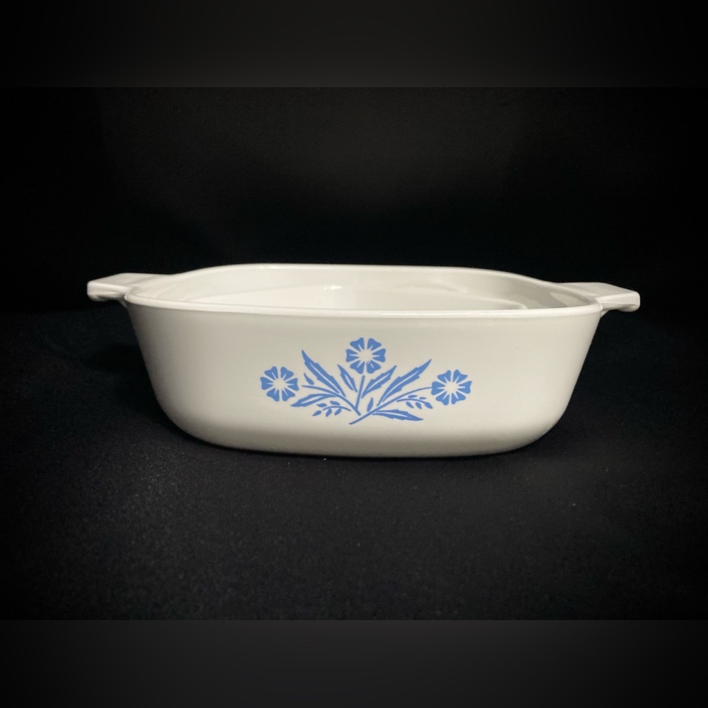 Cornflower Corning Ware White Blue Baking Dish - Picture 2 of 11